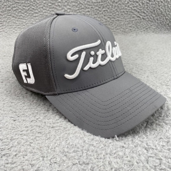 Titleist X Footjoy Hat Cap Mens Fitted M/L Gray Golf Golfer Athletic Gorpcore - Picture 3 of 10